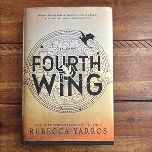 Fourth Wing by Rebecca Yarros - Brown and Black Hardcover